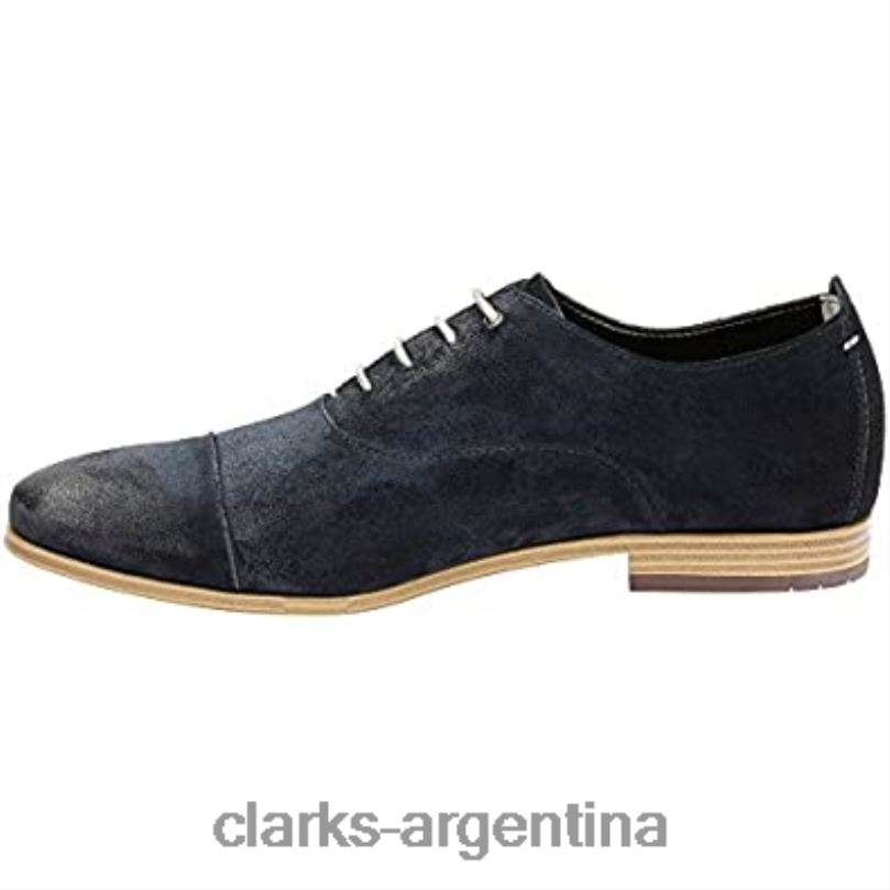 Clarks hombres 2FZPZ929 Gorra Clarks Chinley Oxford azul oscuro para hombre azul oscuro