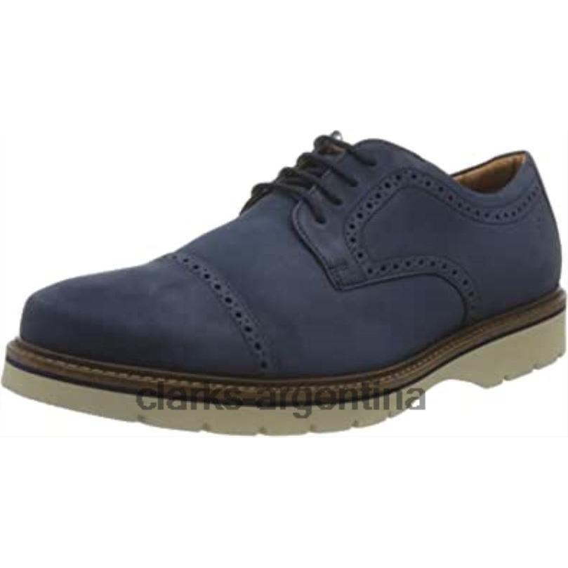 Clarks hombres 2FZPZ966 gorra bayhill para hombre oxford nubuck azul oscuro clarks nubuck azul oscuro