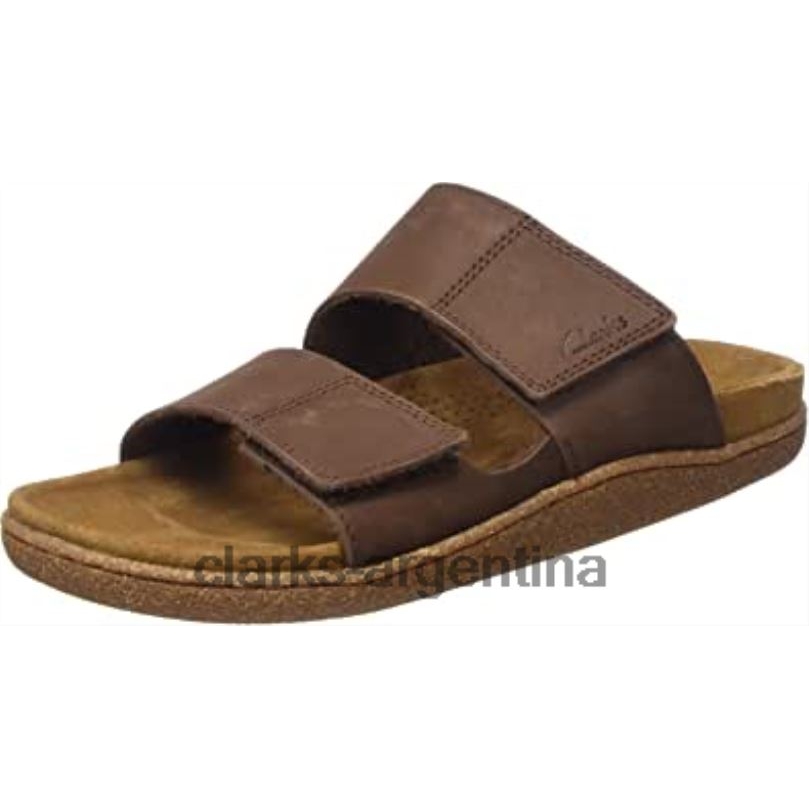 Clarks hombres 2FZPZ1950 sandalia tipo chancla con correa pilton para hombre de nobuk marrón clarks nubuck marrón