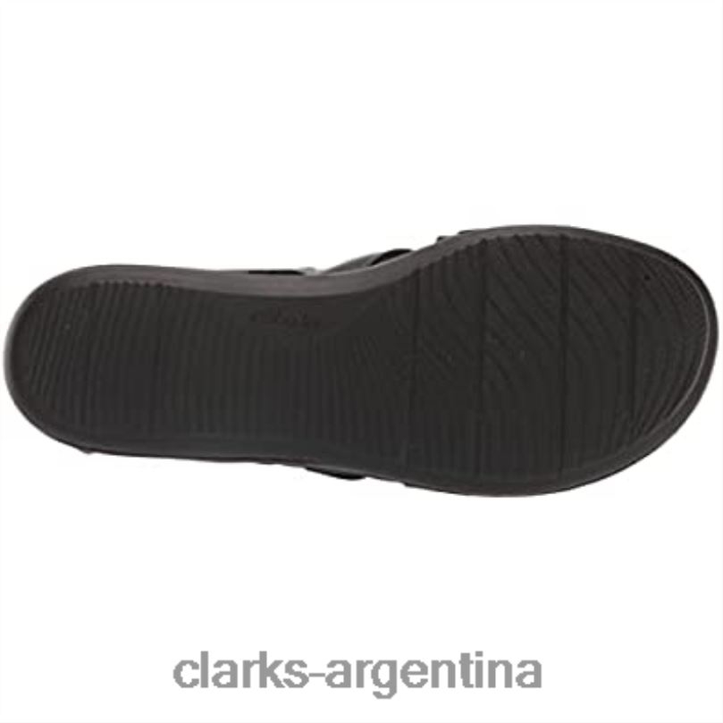 Clarks hombres 2FZPZ2017 Sandalia plana Clarks Laurieann Holly de cuero negro para hombre cuero negro