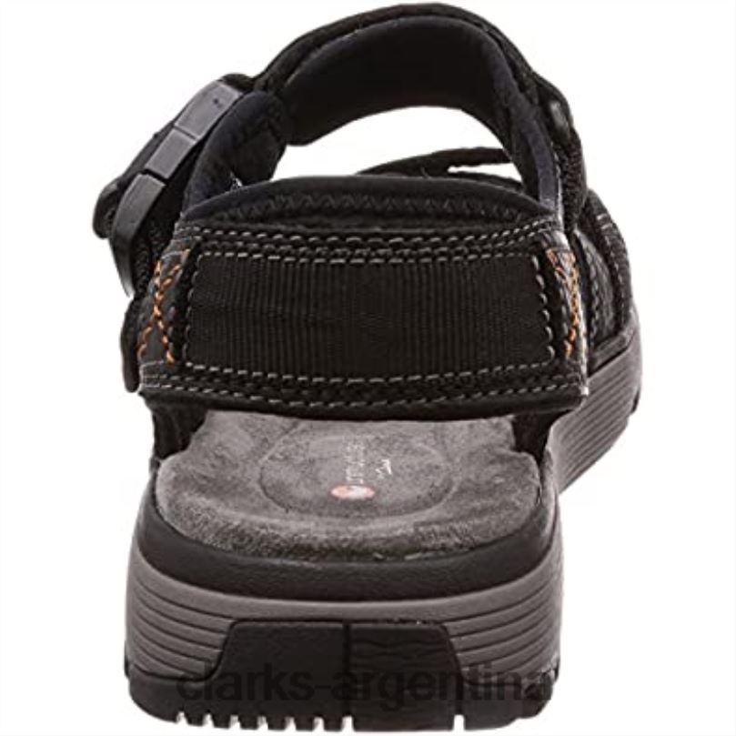 Clarks hombres 2FZPZ2458 Sandalias clarks un trek part con tira trasera para hombre negro cuero negro