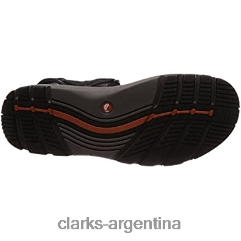 Clarks hombres 2FZPZ2458 Sandalias clarks un trek part con tira trasera para hombre negro cuero negro