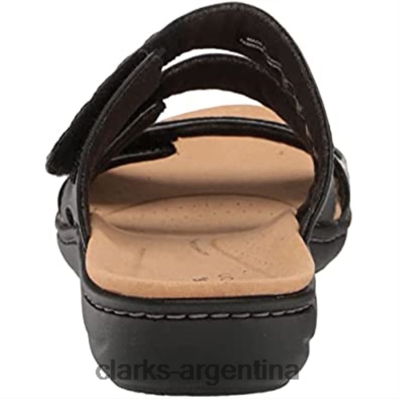 Clarks hombres 2FZPZ877 sandalia plana laurieann cove hombre clarks cuero negro cuero negro