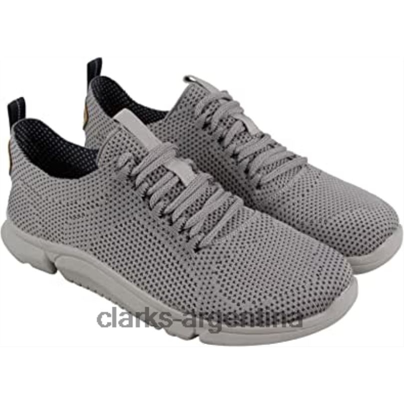 Clarks hombres 2FZPZ1607 triken run hombre gris textil atlético sin cordones zapatos para correr clarks