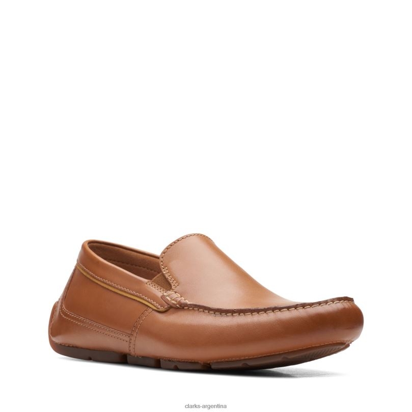 Clarks hombres 2FZPZ3757 clarks markman cuero tostado cuero marrón