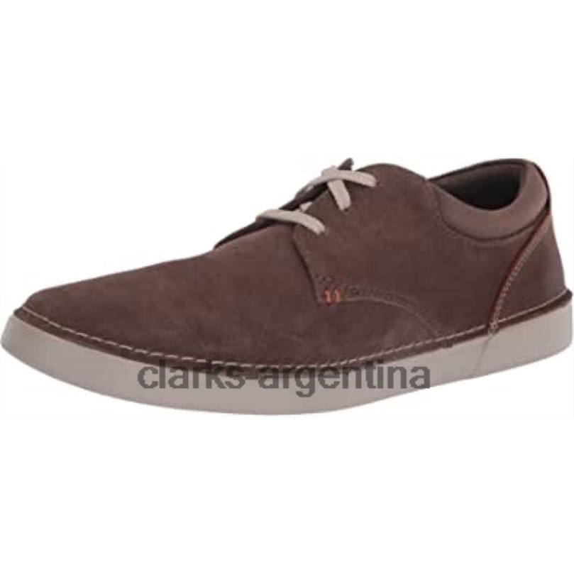 Clarks hombres 2FZPZ1059 Zapatilla Clarks Gereld de ante color topo para hombre gamuza color topo