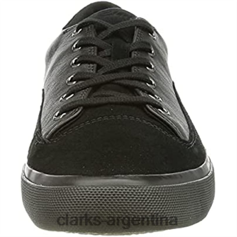 Clarks hombres 2FZPZ1114 Zapatilla clarks aceley lo de hombre de piel negra cuero negro