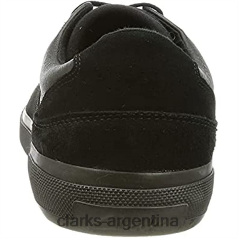 Clarks hombres 2FZPZ1114 Zapatilla clarks aceley lo de hombre de piel negra cuero negro