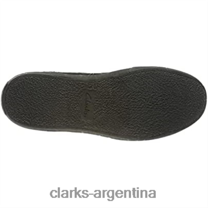 Clarks hombres 2FZPZ1114 Zapatilla clarks aceley lo de hombre de piel negra cuero negro