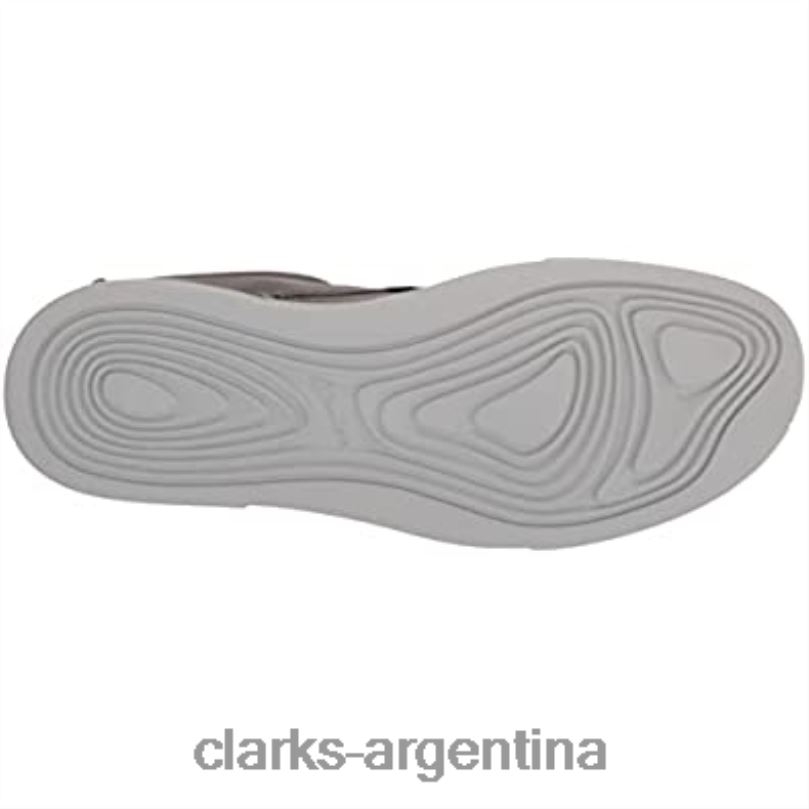 Clarks hombres 2FZPZ1220 Zapatilla baja gereld de hombre de piel gris clarks cuero gris