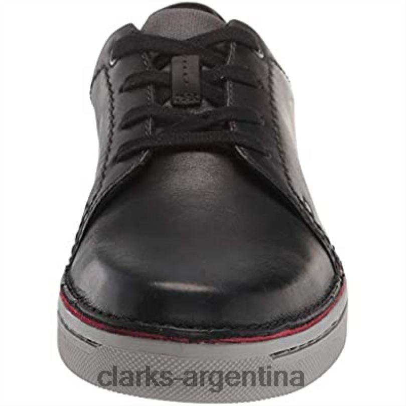 Clarks hombres 2FZPZ1222 zapatillas kitna stride para hombre de cuero negro clarks cuero negro