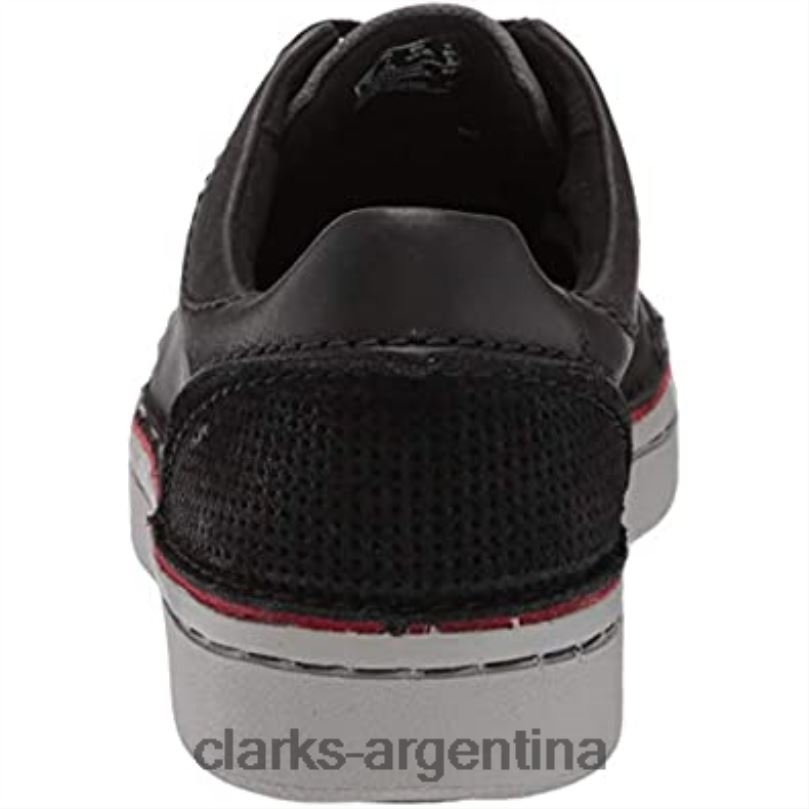 Clarks hombres 2FZPZ1222 zapatillas kitna stride para hombre de cuero negro clarks cuero negro
