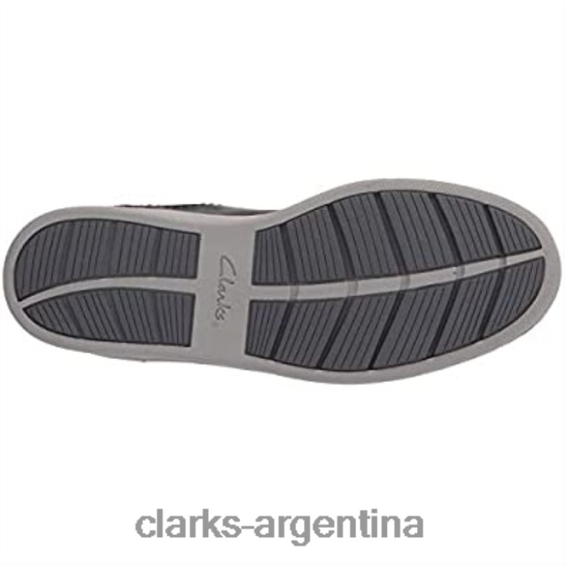 Clarks hombres 2FZPZ1222 zapatillas kitna stride para hombre de cuero negro clarks cuero negro