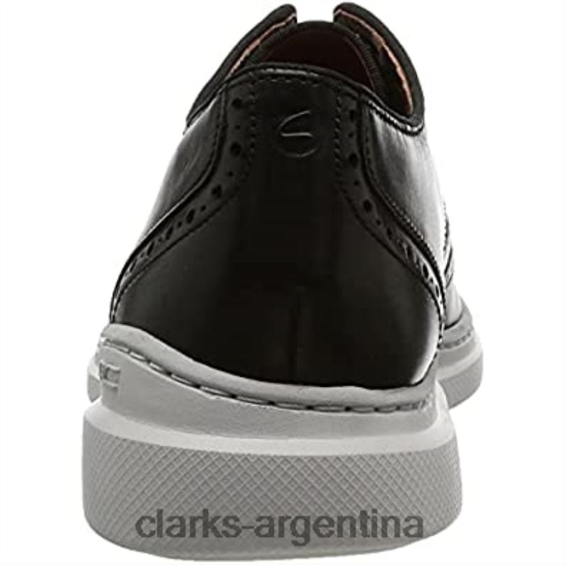 Clarks hombres 2FZPZ1242 Zapatilla Clarks Dennet Wing para hombre de piel negra.