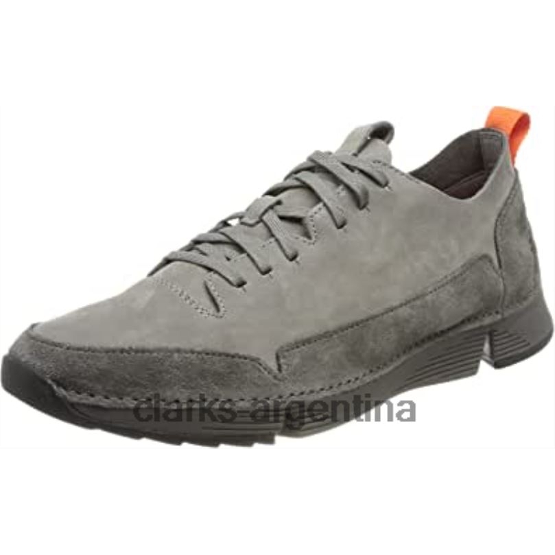Clarks hombres 2FZPZ1259 Zapatilla clarks combi gris para hombre tri spark combinado gris