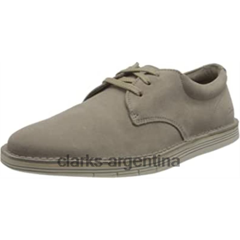 Clarks hombres 2FZPZ1459 Zapatilla clarks forge vibe de gamuza color piedra para hombre gamuza piedra