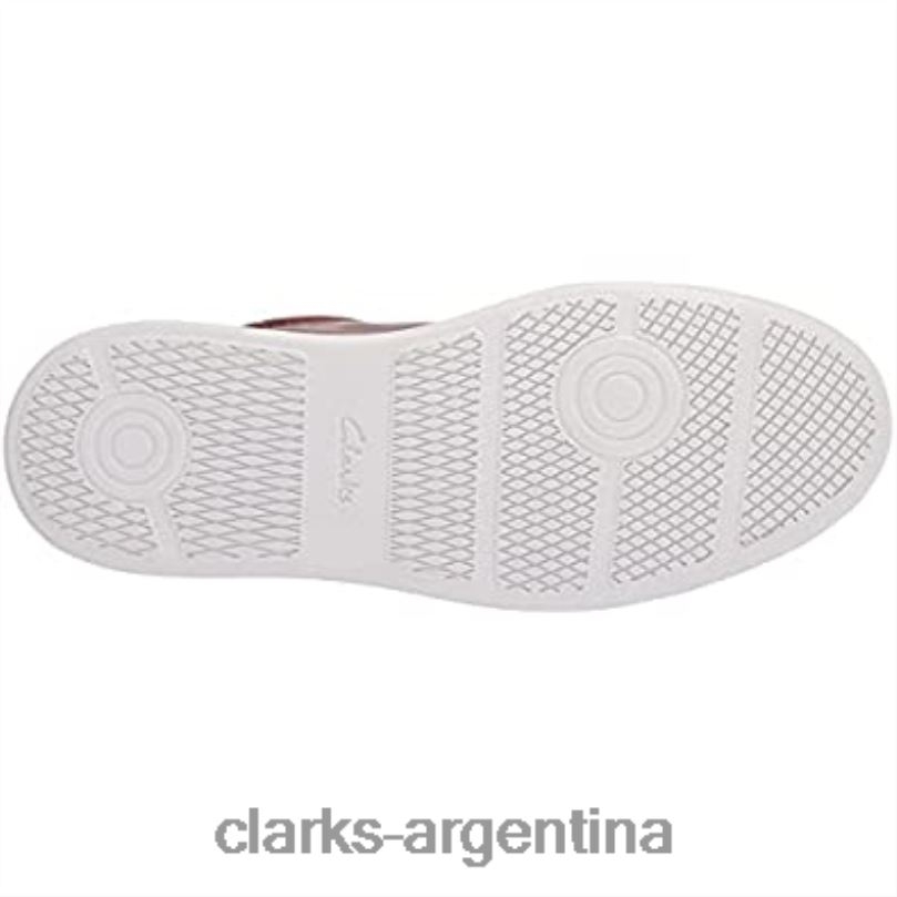 Clarks hombres 2FZPZ1474 Zapatilla Clarks Cambro Low para hombre de piel color canela oscuro. cuero bronceado oscuro