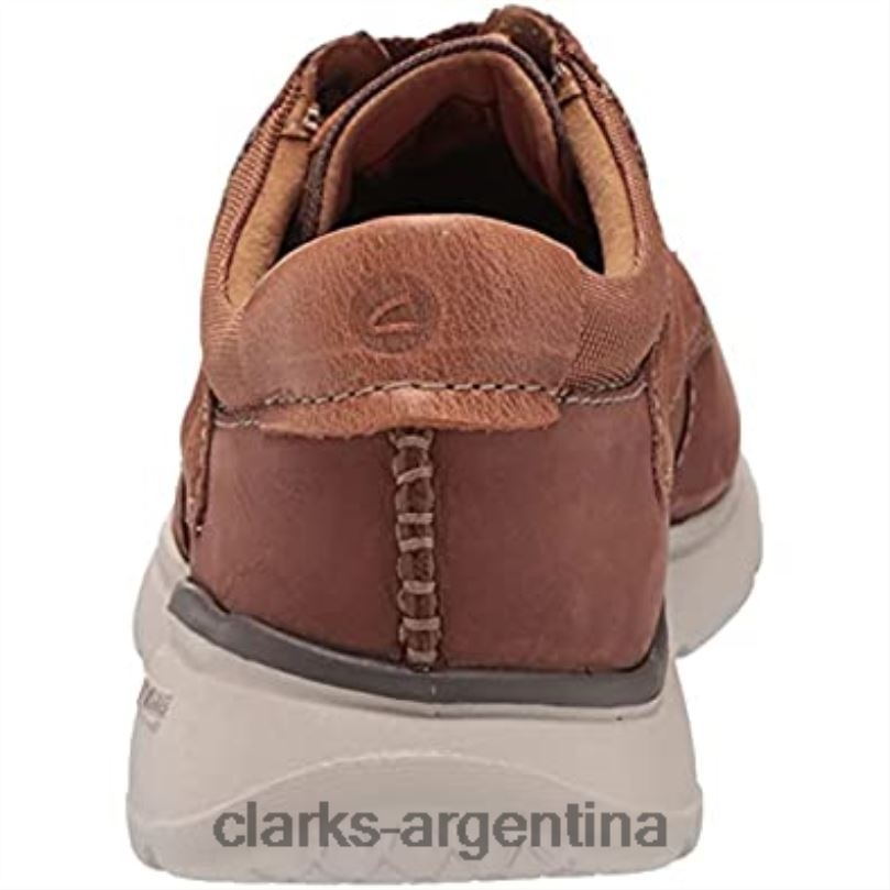 Clarks hombres 2FZPZ1666 Zapatilla Clarks Gaskill Low para hombre color tostado oscuro combinación de bronceado oscuro