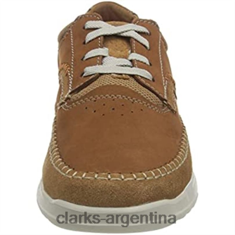 Clarks hombres 2FZPZ1826 Zapatilla clarks gaskill lace para hombre de nobuk tostado nubuck bronceado
