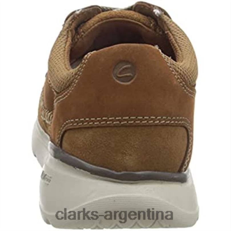 Clarks hombres 2FZPZ1826 Zapatilla clarks gaskill lace para hombre de nobuk tostado nubuck bronceado