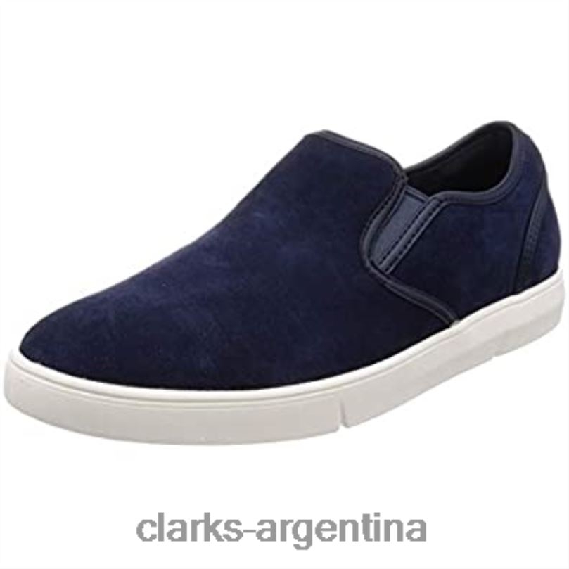 Clarks hombres 2FZPZ2144 Zapatilla clarks landry edge de ante azul marino para hombre gamuza azul marino