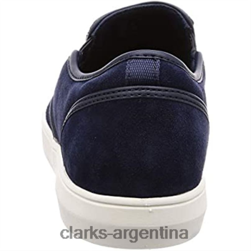 Clarks hombres 2FZPZ2144 Zapatilla clarks landry edge de ante azul marino para hombre gamuza azul marino