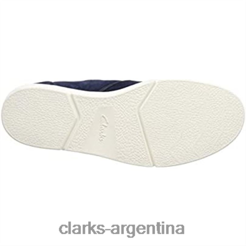 Clarks hombres 2FZPZ2144 Zapatilla clarks landry edge de ante azul marino para hombre gamuza azul marino