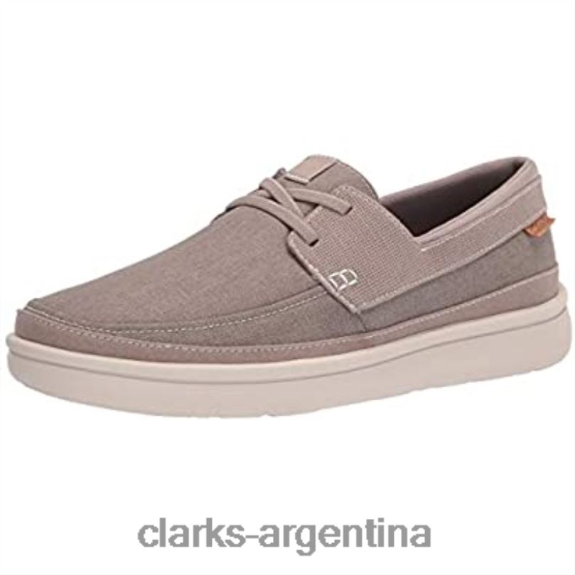 Clarks hombres 2FZPZ2483 Zapatilla clarks cantal lace de lona piedra para hombre lienzo de piedra