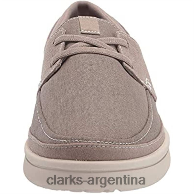 Clarks hombres 2FZPZ2483 Zapatilla clarks cantal lace de lona piedra para hombre lienzo de piedra
