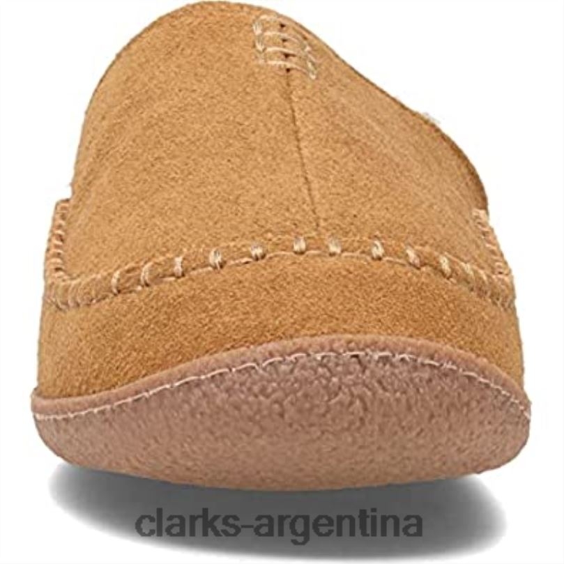 Clarks hombres 2FZPZ533 Pantuflas de casa para interior y exterior con forro de sherpa para hombre clarks canela canela