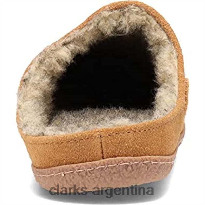 Clarks hombres 2FZPZ533 Pantuflas de casa para interior y exterior con forro de sherpa para hombre clarks canela canela