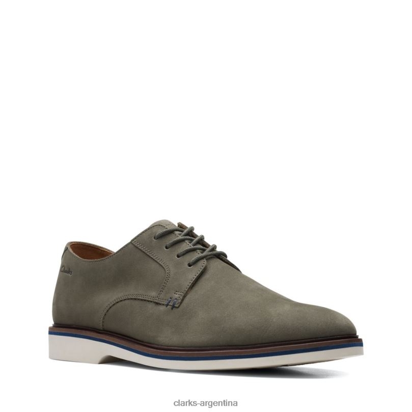 Clarks hombres 2FZPZ3710 clarks malwood nubuck oliva liso nubuck oliva