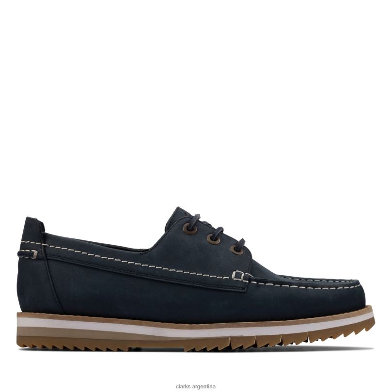 Clarks hombres 2FZPZ3753 encaje durston de nubuck azul marino clarks nubuck azul marino