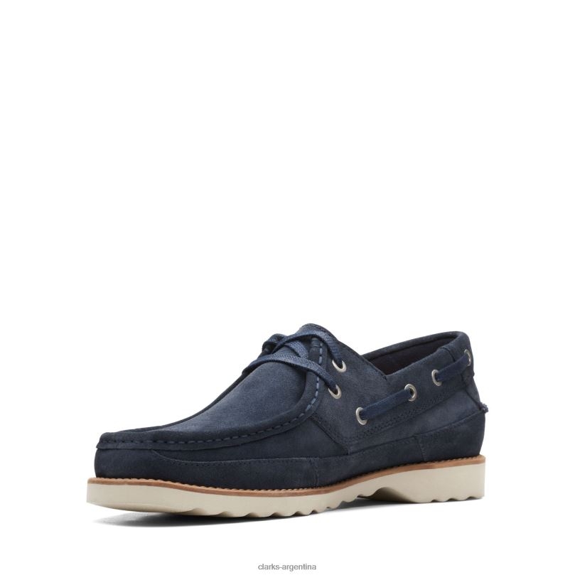 Clarks hombres 2FZPZ3687 durleigh vela clarks ante azul marino gamuza azul marino