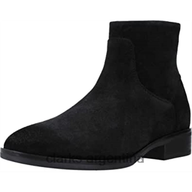 Clarks mujer 2FZPZ105 Bota de moda Clarks Pure Rosa de ante negro para mujer ante negro
