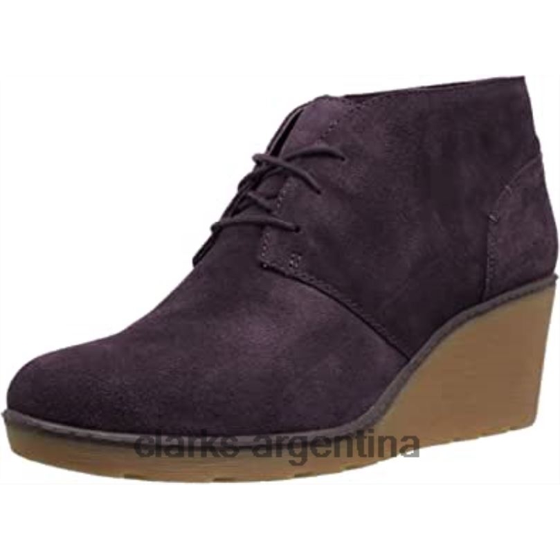 Clarks mujer 2FZPZ1778 Botas clarks hazen charm fashion para mujer ante berenjena ante berenjena