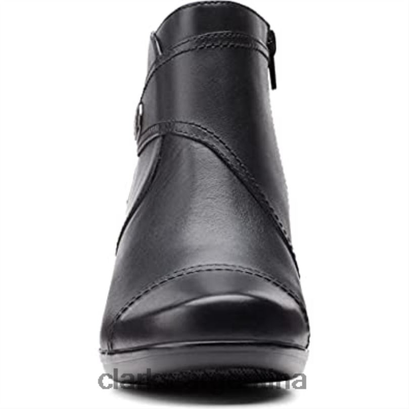 Clarks mujer 2FZPZ1854 bota de moda emily calle para mujer clarks de cuero negro cuero negro