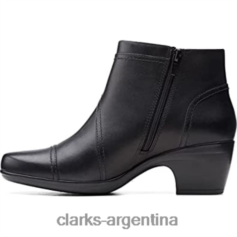 Clarks mujer 2FZPZ1854 bota de moda emily calle para mujer clarks de cuero negro cuero negro