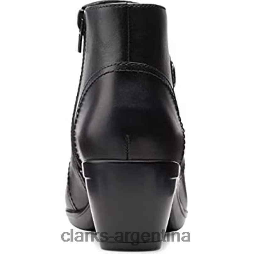 Clarks mujer 2FZPZ1854 bota de moda emily calle para mujer clarks de cuero negro cuero negro