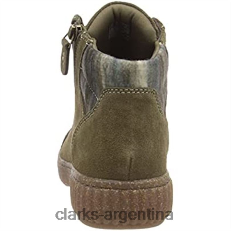 Clarks mujer 2FZPZ2092 botas de moda caroline park de gamuza verde oliva para mujer clarks ante oliva