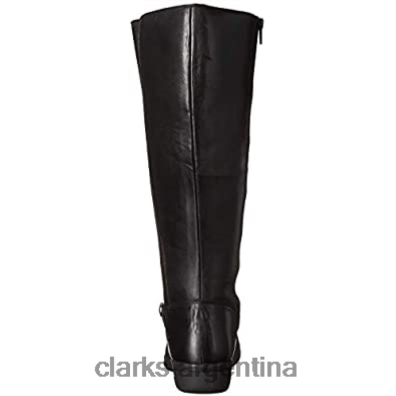 Clarks mujer 2FZPZ2468 botas de moda cheyn meryl de cuero negro para mujer clarks