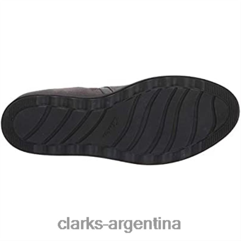 Clarks mujer 2FZPZ2499 Bota de moda Clarks Sharon Heights de gamuza gris para mujer