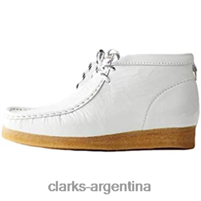 Clarks mujer 2FZPZ66 Bota clarks originals wallabee para mujer charol blanco patente blanca