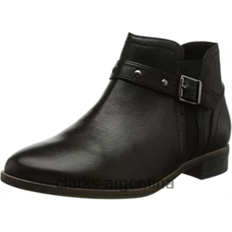 Clarks mujer 2FZPZ925 botas de moda chelsea trish para mujer clarks negro cuero negro