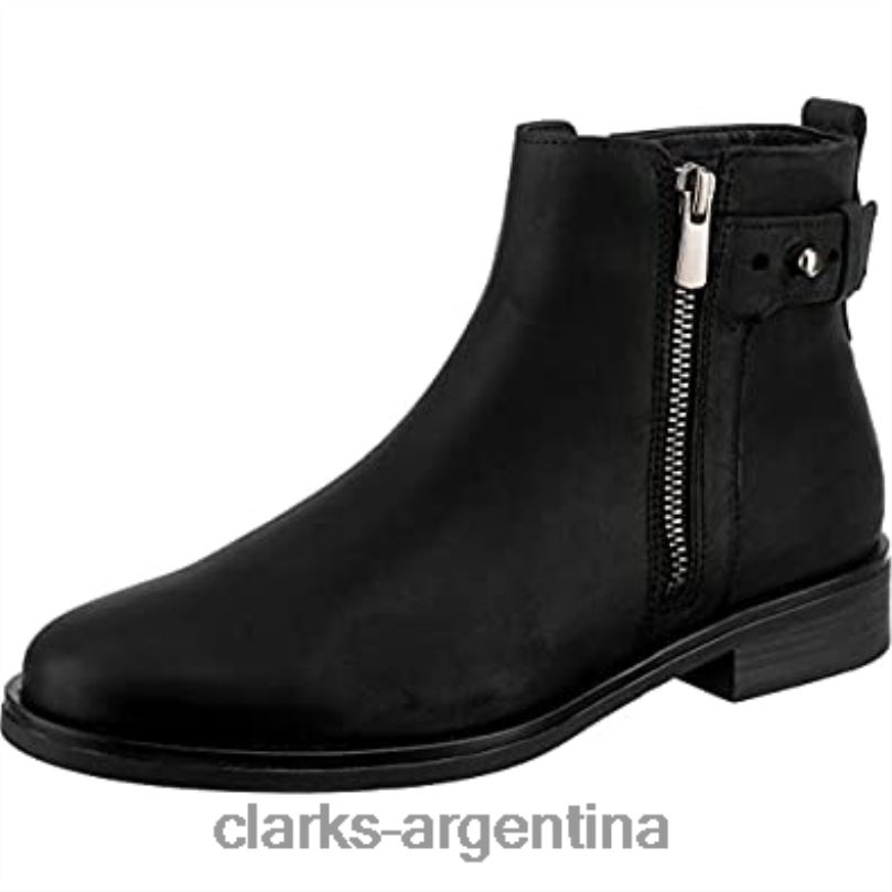 Clarks mujer 2FZPZ948 botas chelsea memi lo de cuero negro para mujer clarks cuero negro
