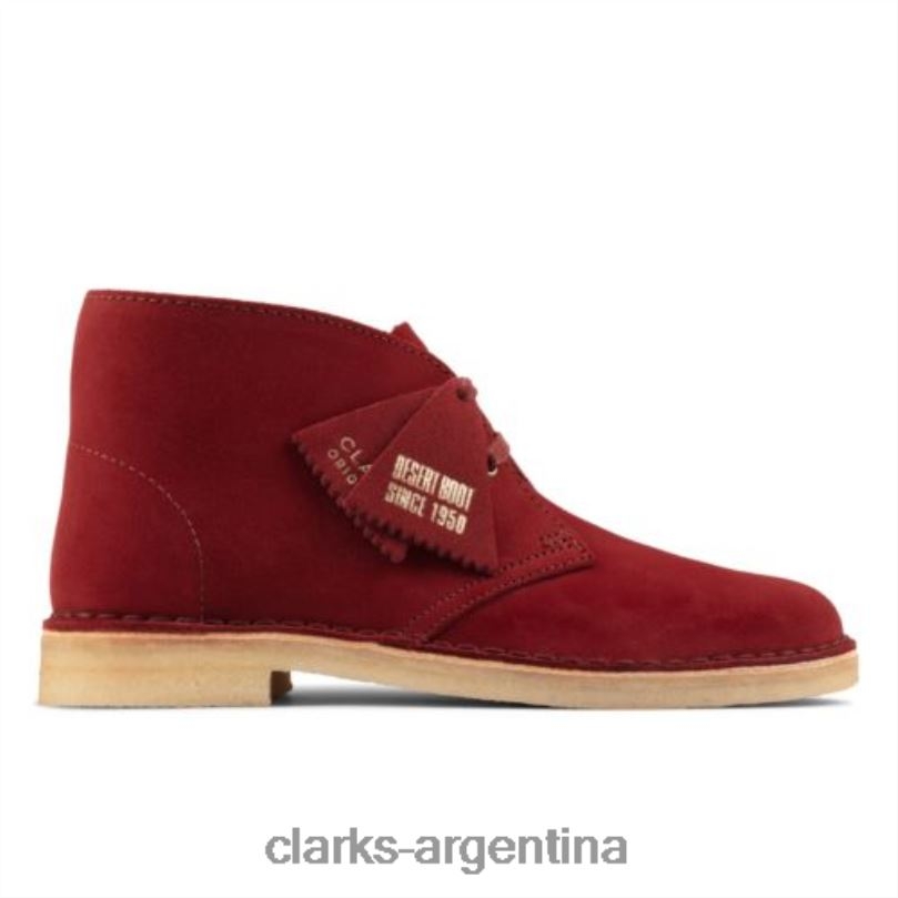 Clarks mujer 2FZPZ4174 bota desierto cereza gamuza clarks ante cereza