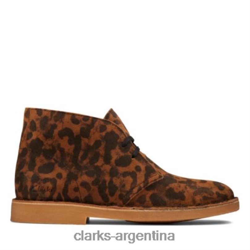 Clarks mujer 2FZPZ4191 bota desierto 2 clarks ante leopardo ante de leopardo