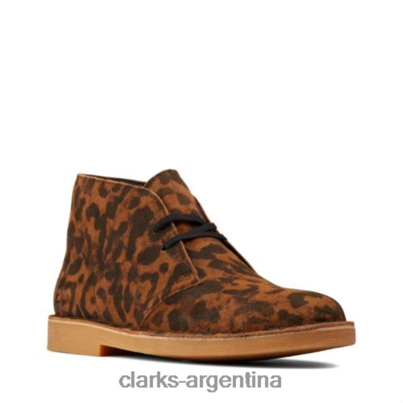 Clarks mujer 2FZPZ4191 bota desierto 2 clarks ante leopardo ante de leopardo