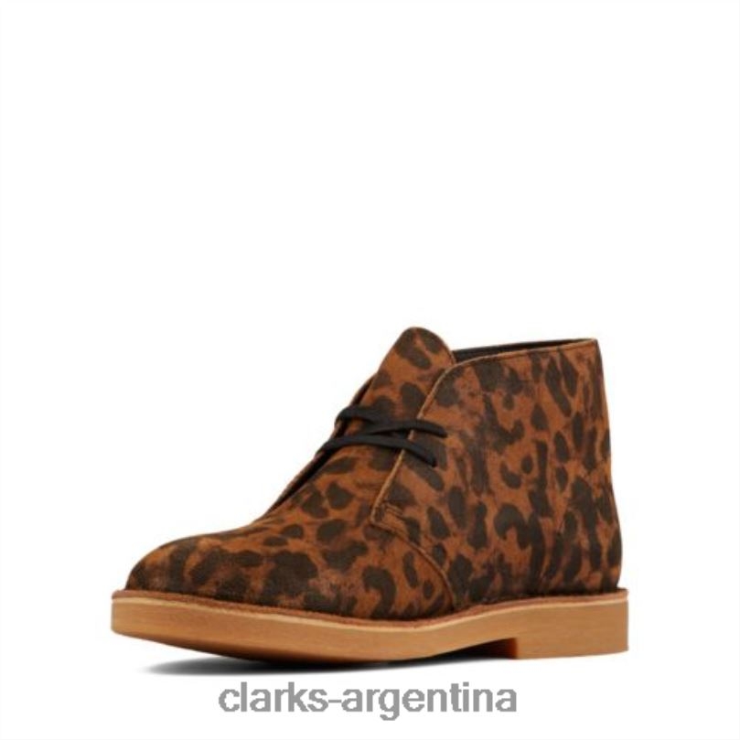 Clarks mujer 2FZPZ4191 bota desierto 2 clarks ante leopardo ante de leopardo