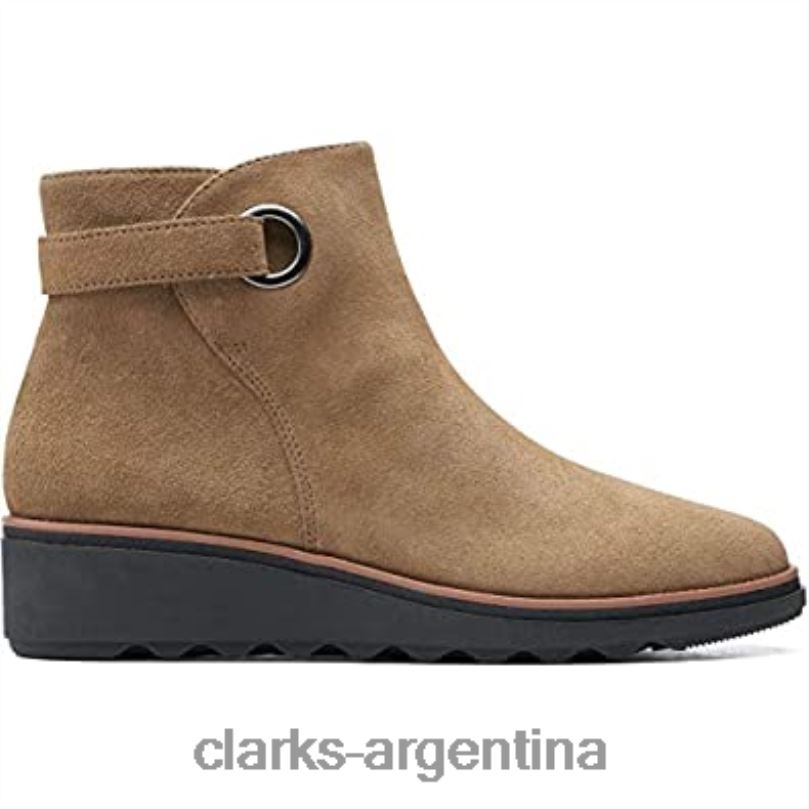 Clarks mujer 2FZPZ1597 botín sharon spring mujer clarks ante taupe